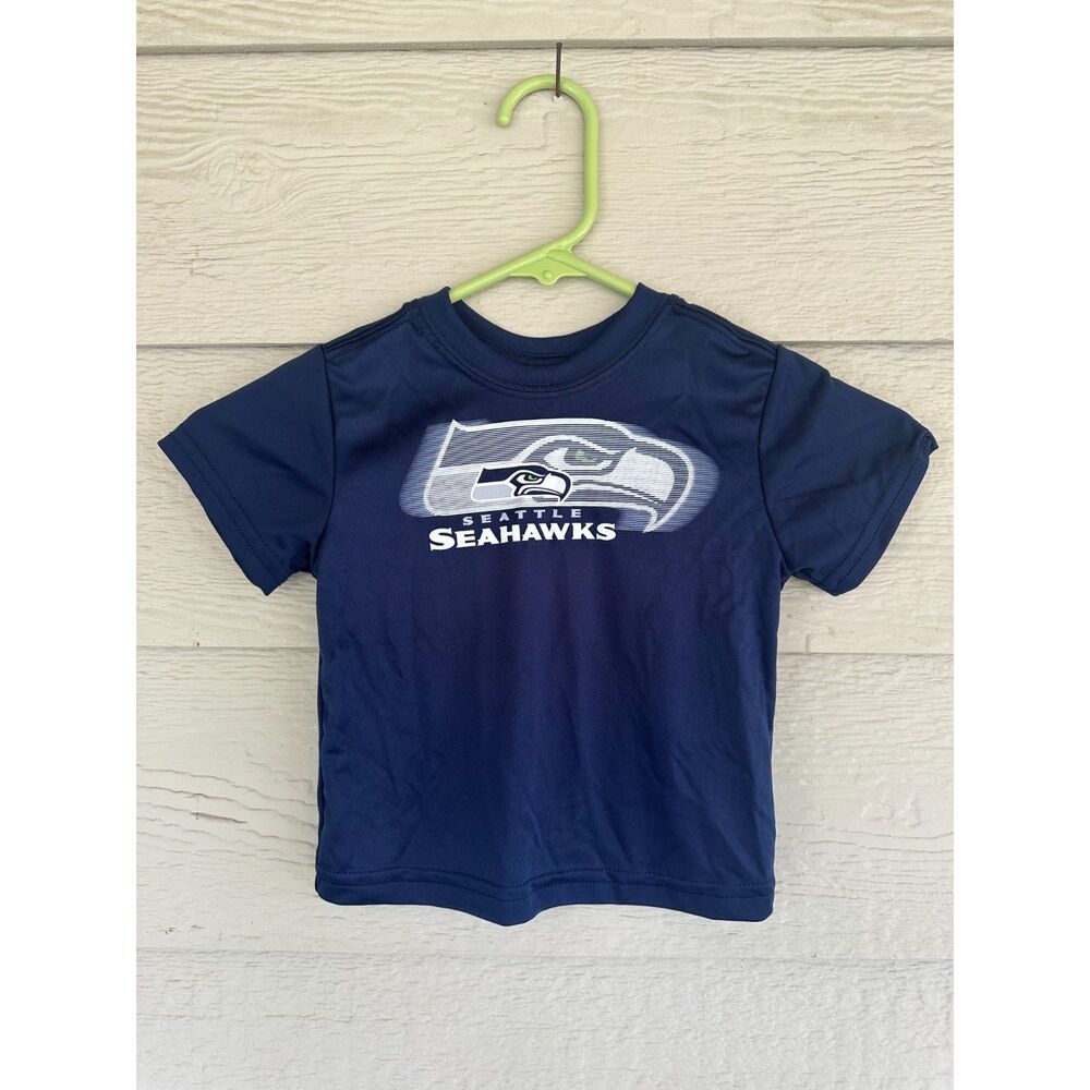 NFL Team Apparel Seattle Seahawks Navy Performance Graphic T-Shirt Infant 18M